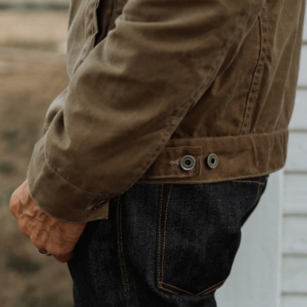 Flint & Tinder Flannel-lined Waxed Trucker Jacket - Picture 8 of 15